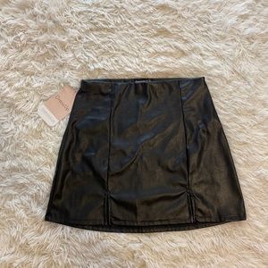 Faux leather skirt